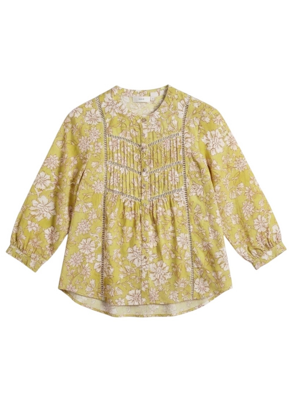 MAYE Paloma Shirt Havana Print Cotton Floral Print Size Small
